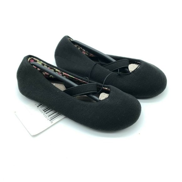 Simply Petals Other - Simply Petals Toddler Girls Ballet Flats Mary Jane Faux Suede Black Size 5